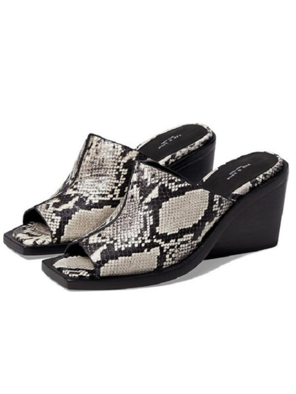 Rag & Bone Santiago Snake-Print Leather Wedge Sandals